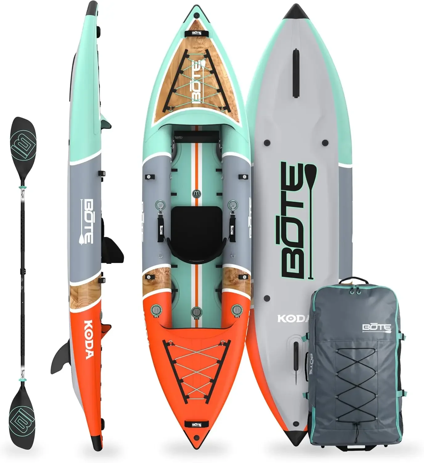Fishing Kayak Inflatable - BOTE Koda Aero Inflatable Kayak Packable