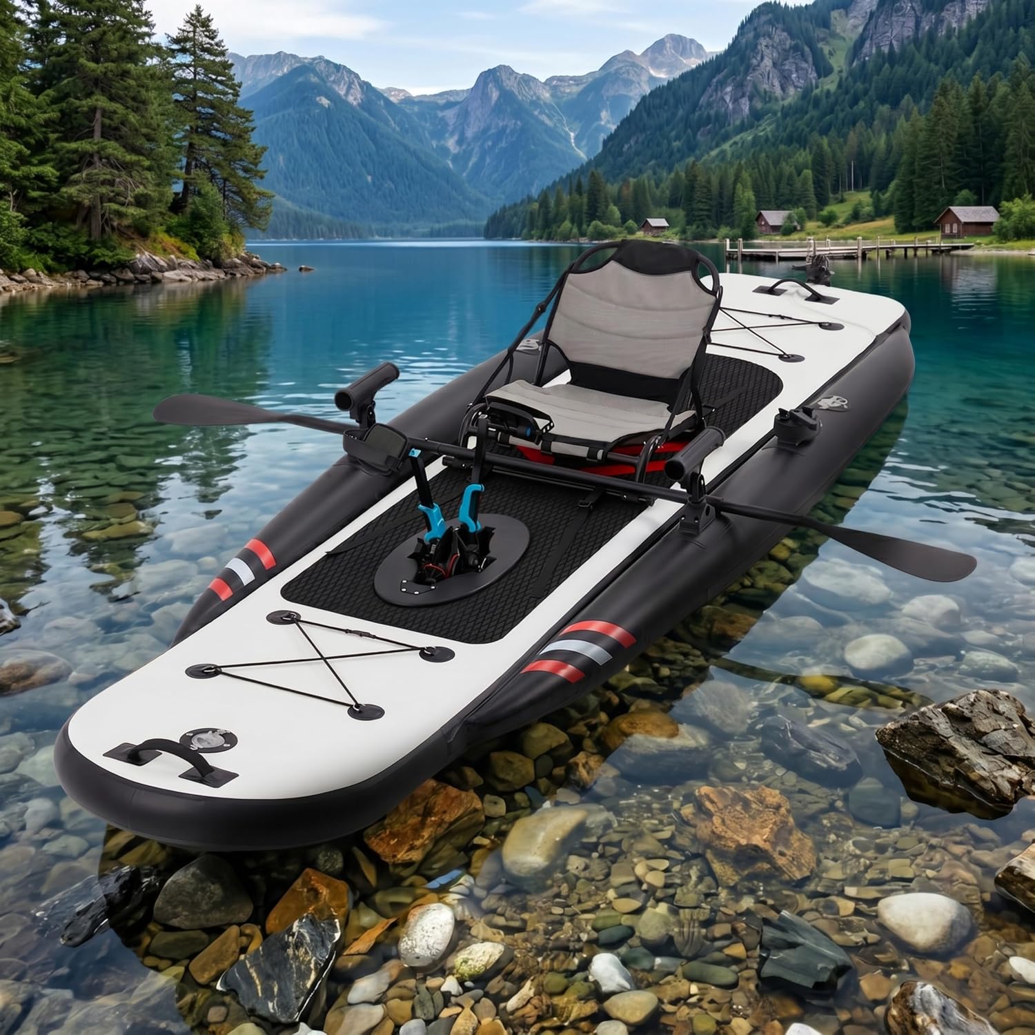 12ft Premium PVC Inflatable Fi - Fishing Kayak Inflatable review and price